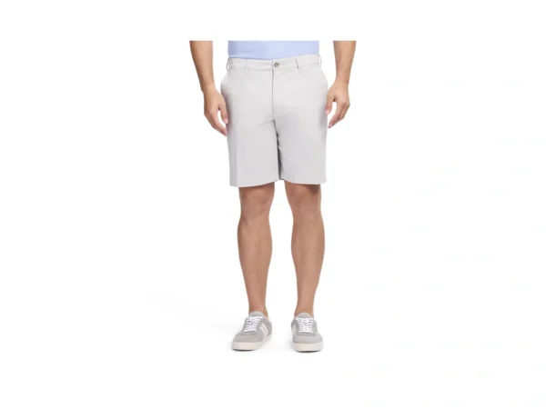 Izod Men's Saltwater 9.5" Flat Front Chino Short, Harbor Mist,