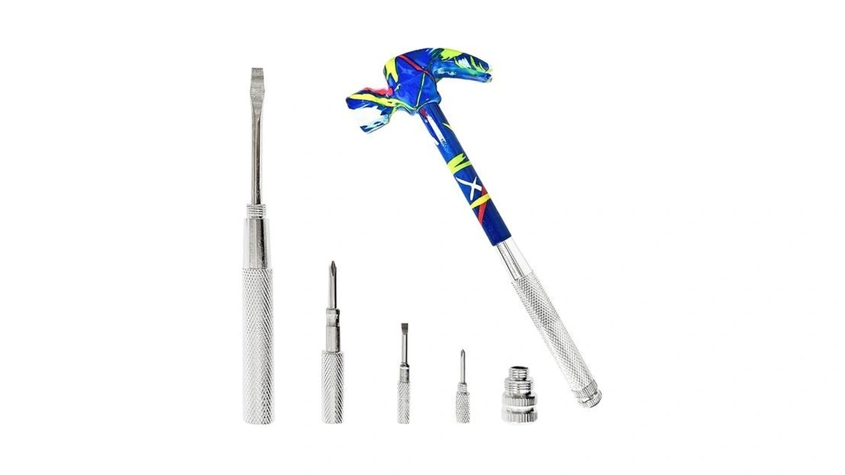 Multifunctional 6 In 1 Floral Hammer And Screwdriver Tool -