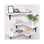 Nature's Source Floating Corner Shelves With Invisible Brackets Set Of