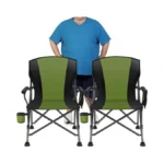 2 Pack Oversized Folding Camping Chair For Adults, Supports 450