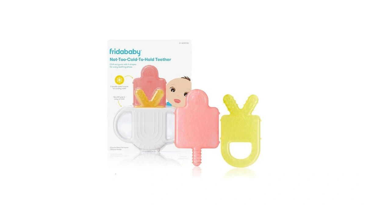 Frida Baby Silicone Teething Toys, 4-in-1 Teether For Babies &