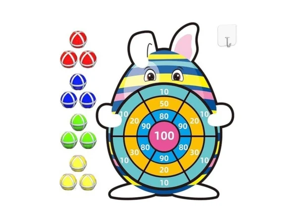 Easter Basket Stuffers,30" Bunny Dart Board With 12 Sticky Balls,easter