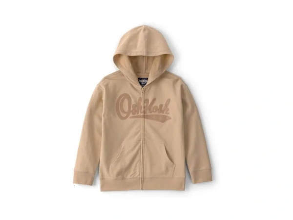 Oshkosh B'gosh Boy Logo Hoodie, Beige, 7