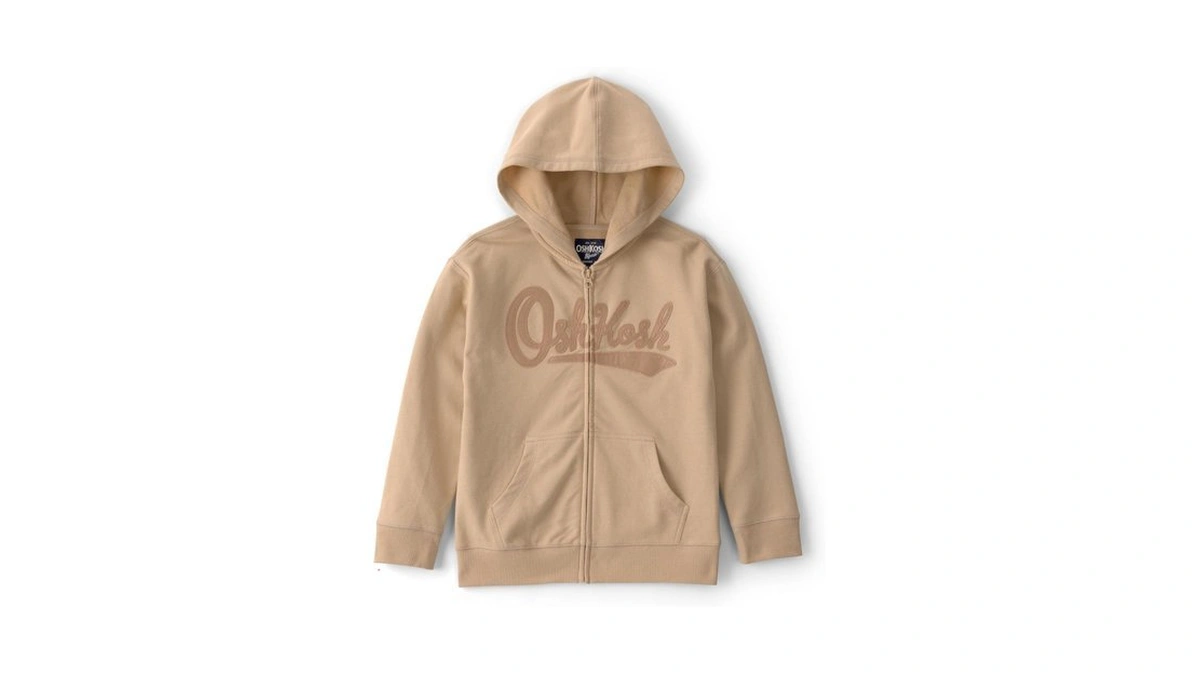 Oshkosh B'gosh Boy Logo Hoodie, Beige, 7