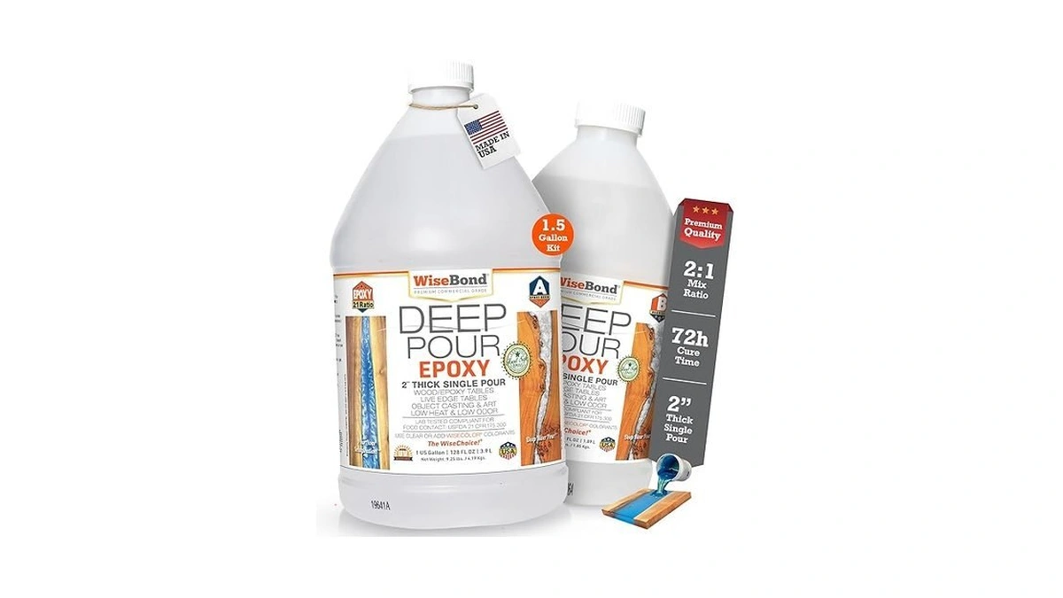 Wisebond Deep Pour Epoxy Resin 1.5 Gallon Kit, Made In