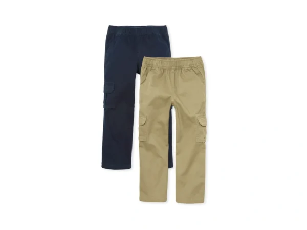 The Children's Place Boys Pull On Cargo Pants,flax/new Navy 2