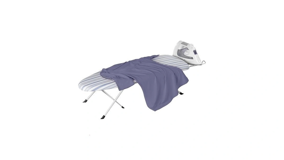 Honey-can-do Folding Tabletop Ironing Board With Iron Rest, Blue, 32”