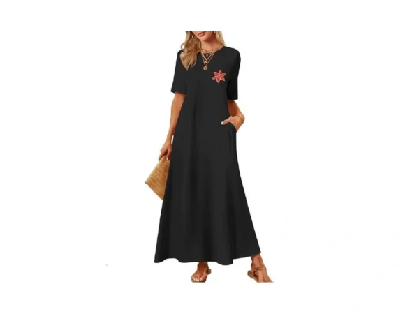 Merokeety Summer Casual Maxi Dresses For Women 2026 Vacation Crew