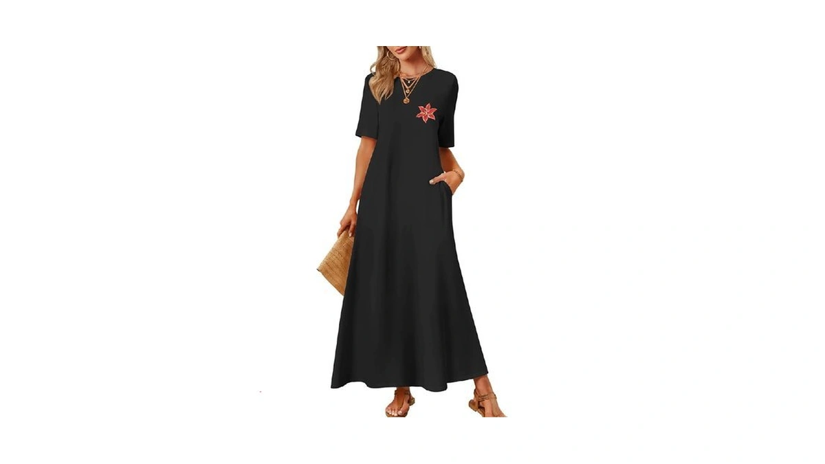 Merokeety Summer Casual Maxi Dresses For Women 2026 Vacation Crew