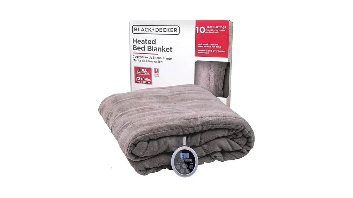 Black+decker Heated Blanket Electric Full, Micro Plush Electric Blanket, Heating