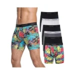 Expertoftio Cotton Men's Underwear Boxer Briefs Pack, 6 Inch, Breathable,