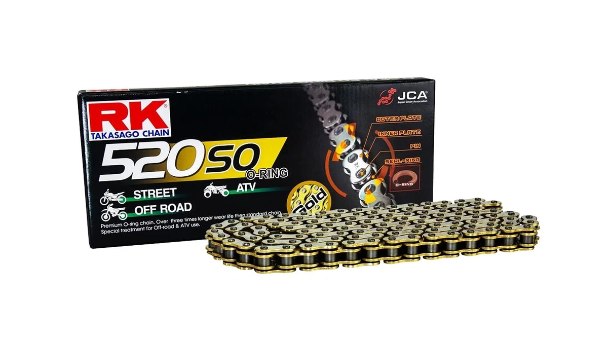 Rk Racing Chain Gb520so-102 Gold 102 Link O-ring Chain With