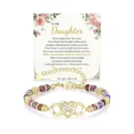 Goxygen Gold Infinity Heart Beaded Bracelet-14k Gold-plated Dainty Cz Love