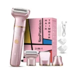 Bikini Trimmer For Women, 3-in-1 Painless Electric Razor For Women