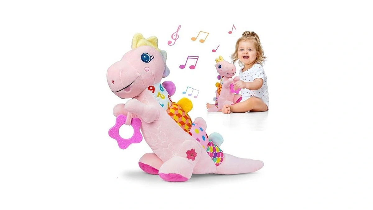 Baby Dino Plush Soft Stuffed Animal Toy For 0-3-6-12+ Months,infant