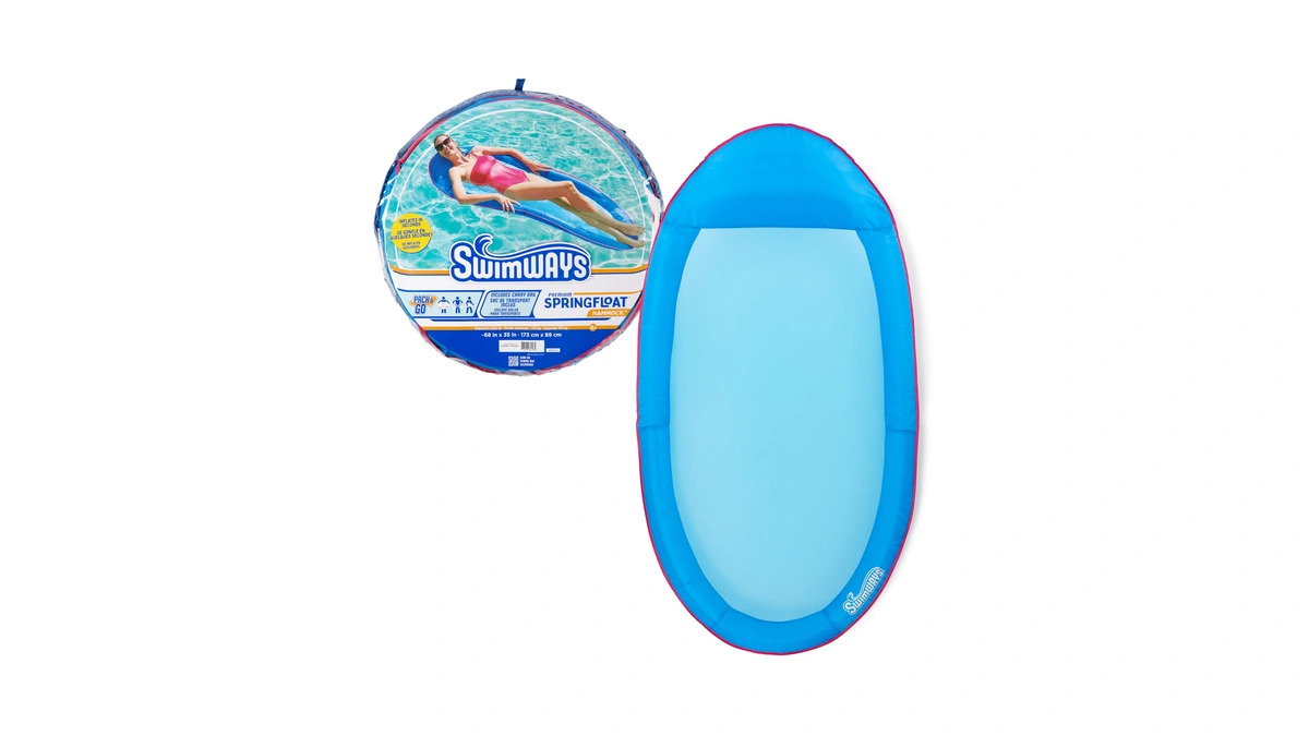 Swimways Spring Float Premium Hammock Pool Lounger, Inflatable Pool Floats