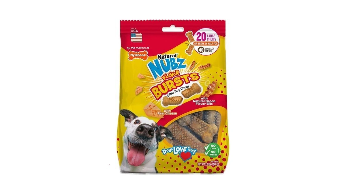 Nylabone Nubz Flavor Bursts Natural Dog Chews For Small Dogs,