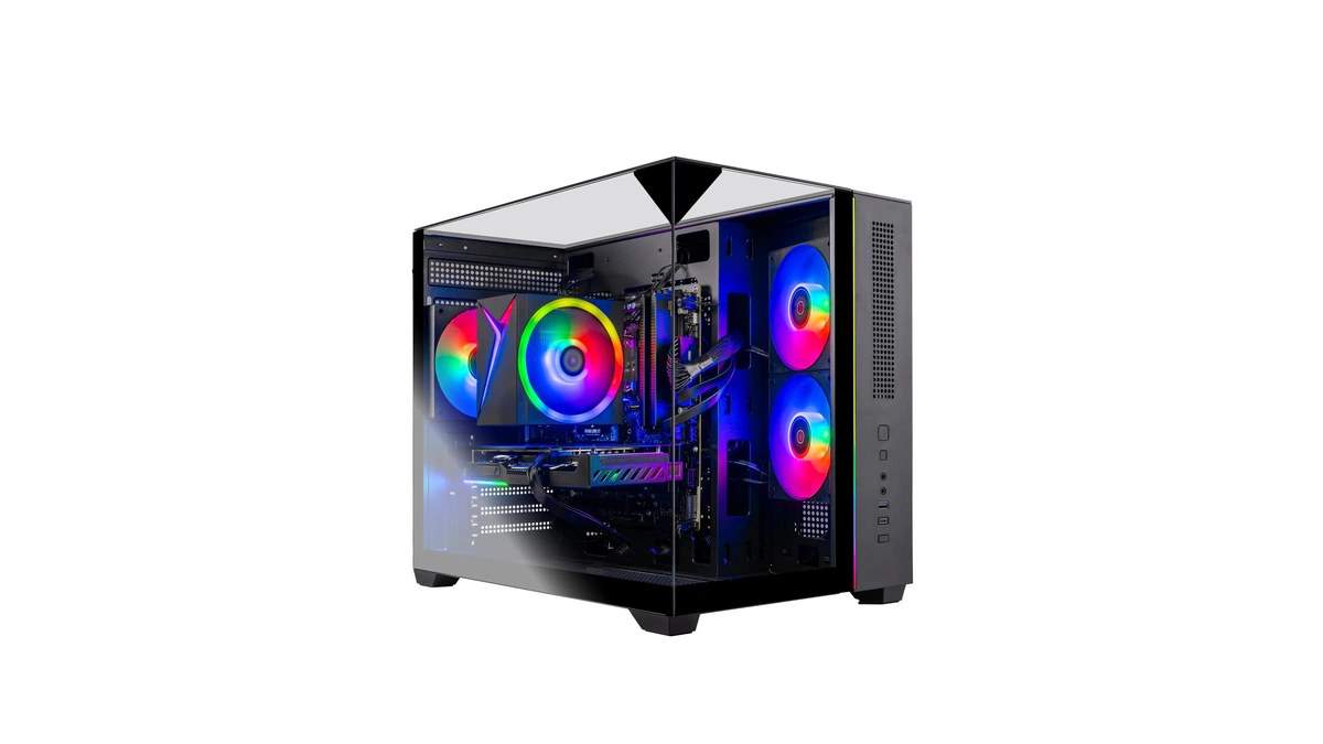 Skytech Gaming Crystal Gaming Pc, Amd Ryzen 5 5500 3.6ghz,