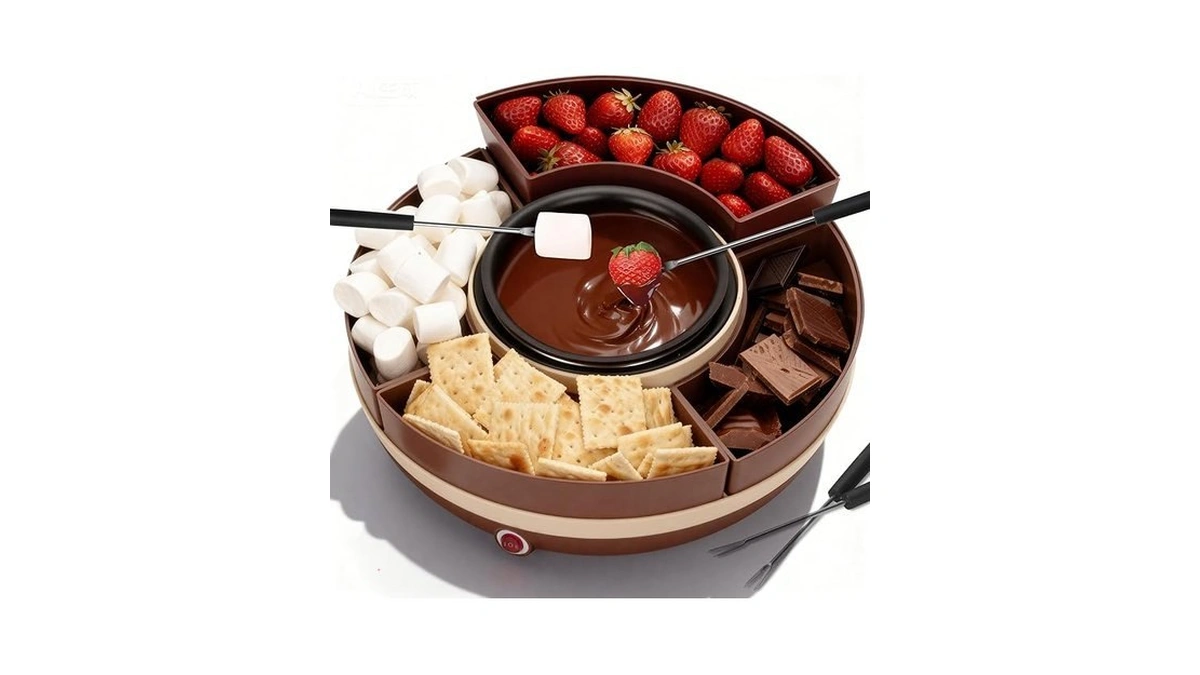 Joymech Cheese & Chocolate Fondue Machine, Candy Melting Pot For