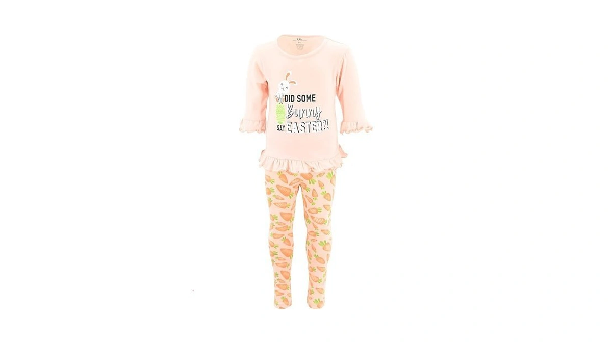 Unique Baby Girls Did Some Bunny Say Easter Legging Set