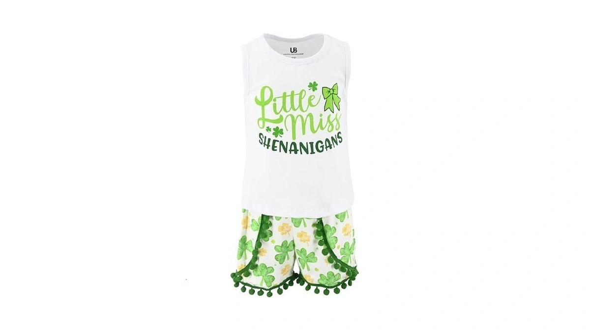 Unique Baby Girls 2 Piece Shorts Set St Patricks Day