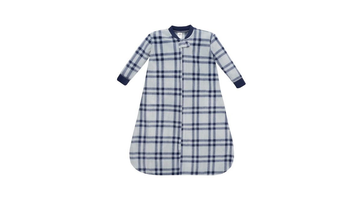 Hudson Baby Infant Boys Long-sleeve Fleece Sleeping Bag, Gray Navy