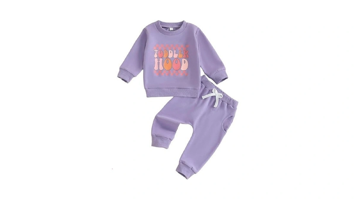 Focusnorm Toddler Baby Girl Fall Winter Clothes Letters Print Long