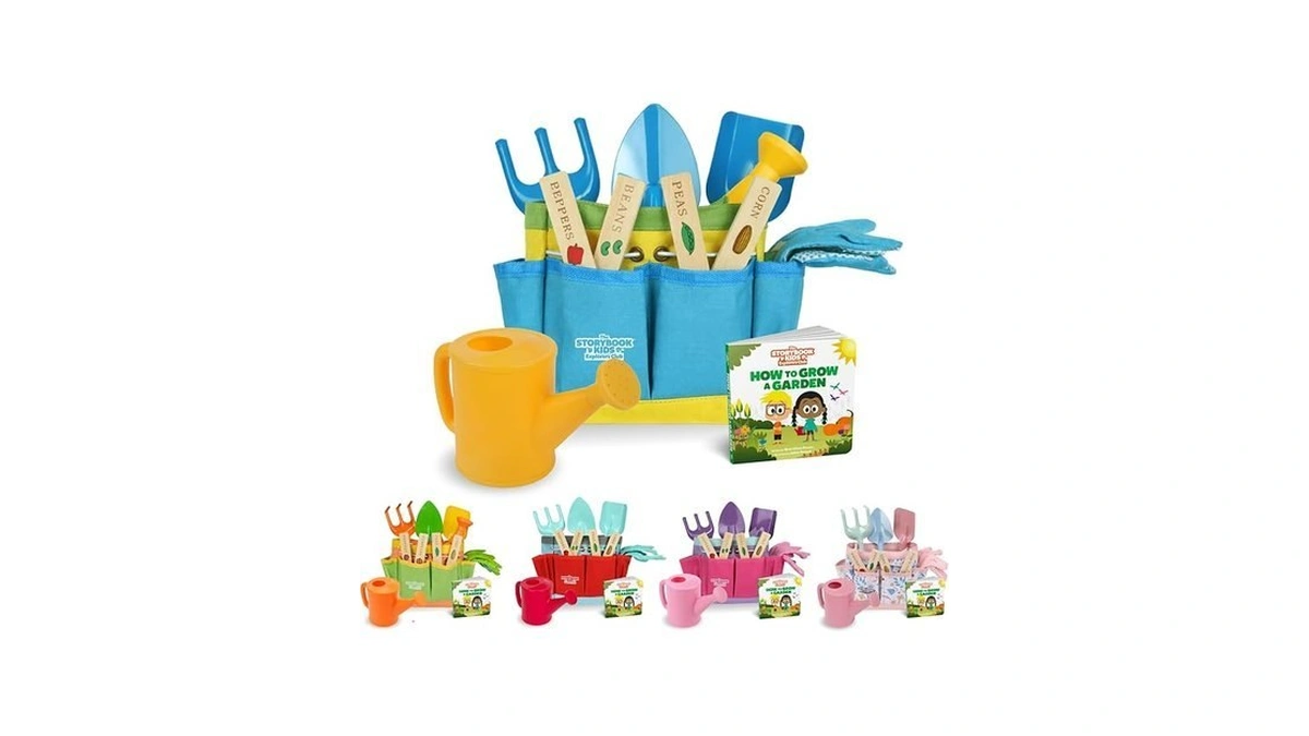 Kids Gardening Set – Toddler Gardening Kit Includes Watering Can