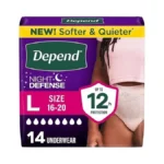 Depend Night Defense Adult Diapers, Incontinence & Postpartum Bladder Leak