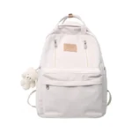 Aonuowe Preppy Backpack With Plushies Cute Backpack For Teen Girls