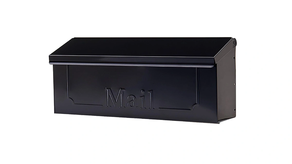 Architectural Mailboxes Townhouse Galvanized Steel, Wall-mount Mailbox, Black Small