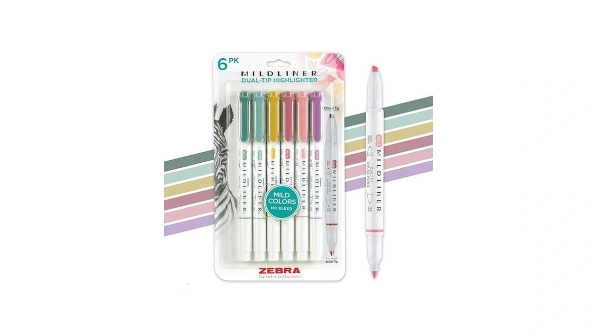 Zebra Pen Mildliner Dual-tip Highlighter Marker Set, Broad And Fine