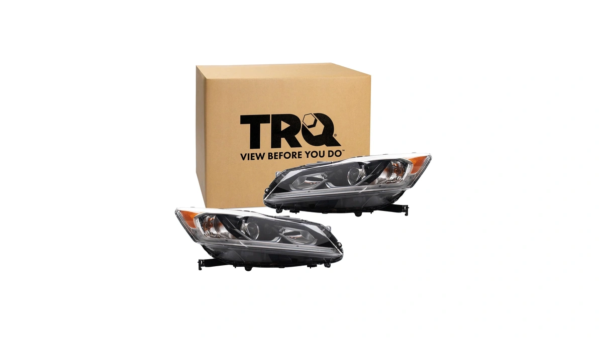Trq 2 Piece Headlight Assembly Set Halogen Driver & Passenger