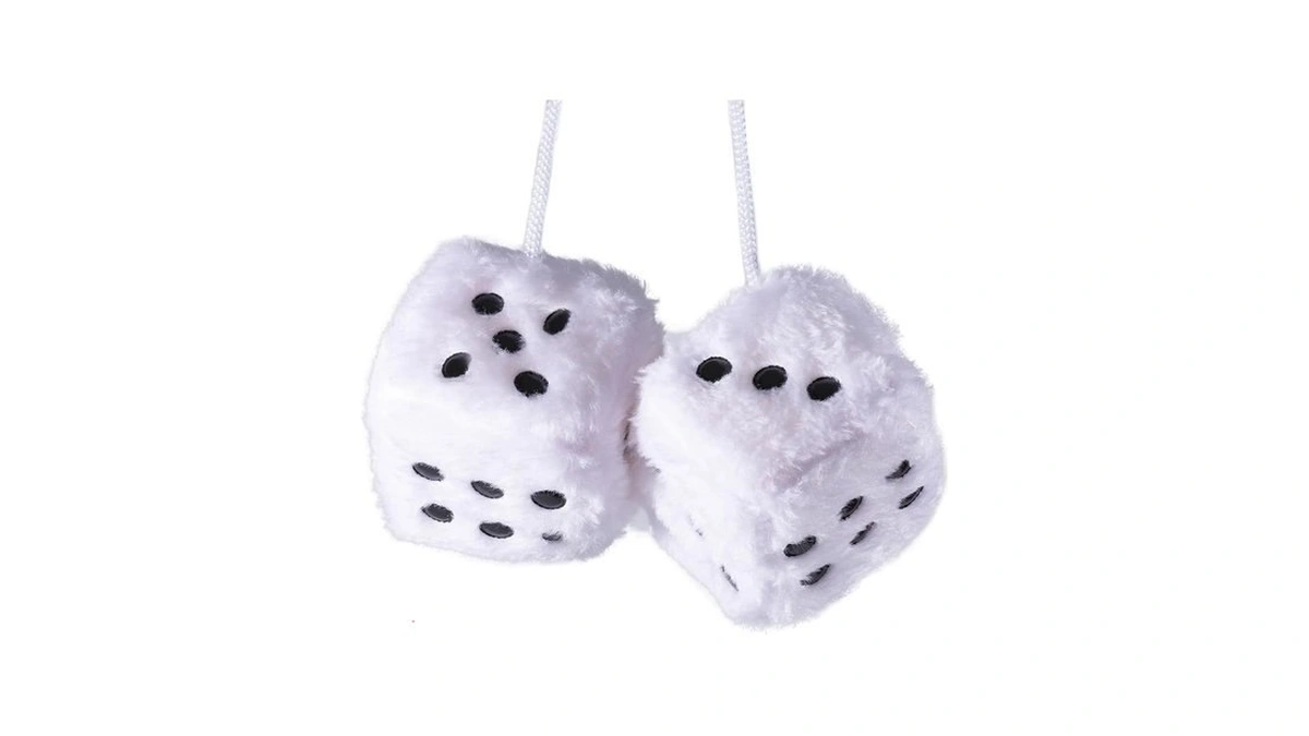 Bestookits Fuzzy Dice Plush For Car Mirror 3inch Cute Couple