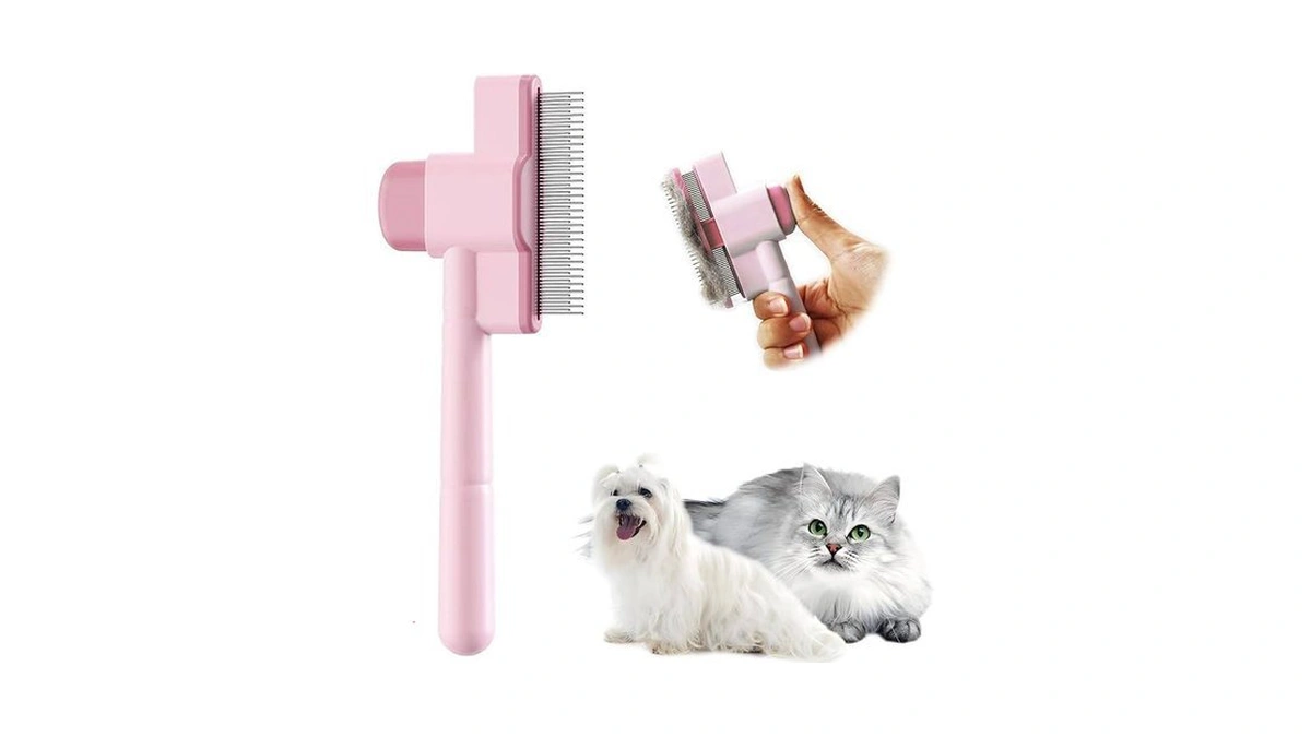 Cat Comb Pet Comb Self Cleaning Upgraded Cat Brush For