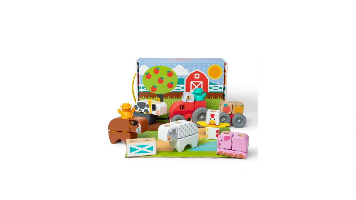 Melissa & Doug Blockables™ Farm Snap And Play, Mix And