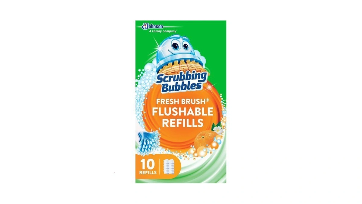 Scrubbing Bubbles Flushable Toilet Bowl Wand Cleaner Refills, Fresh Brush