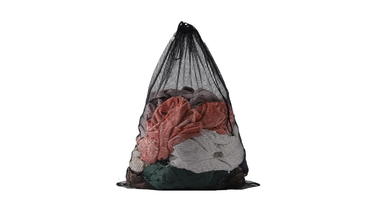 Kimmama Heavy Duty Coarse Mesh Drawsting Laundry Bag, 24'' X