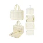 Telena Travel Toiletry Bag With Jewelry Organizer For Women, Puffy
