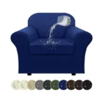 Pfrstuv 100% Waterproofchair Cover With Arms 2-piece Set Striped Armchair