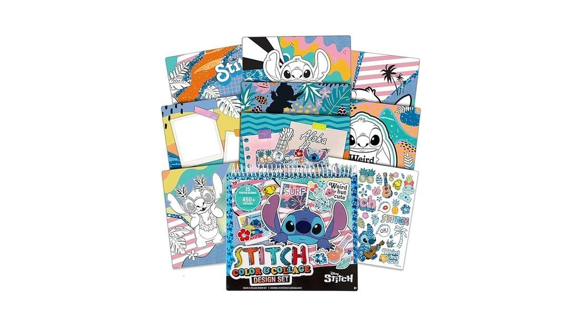 Fashion Angels Disney Stitch Color & Collage Design Set, Includes
