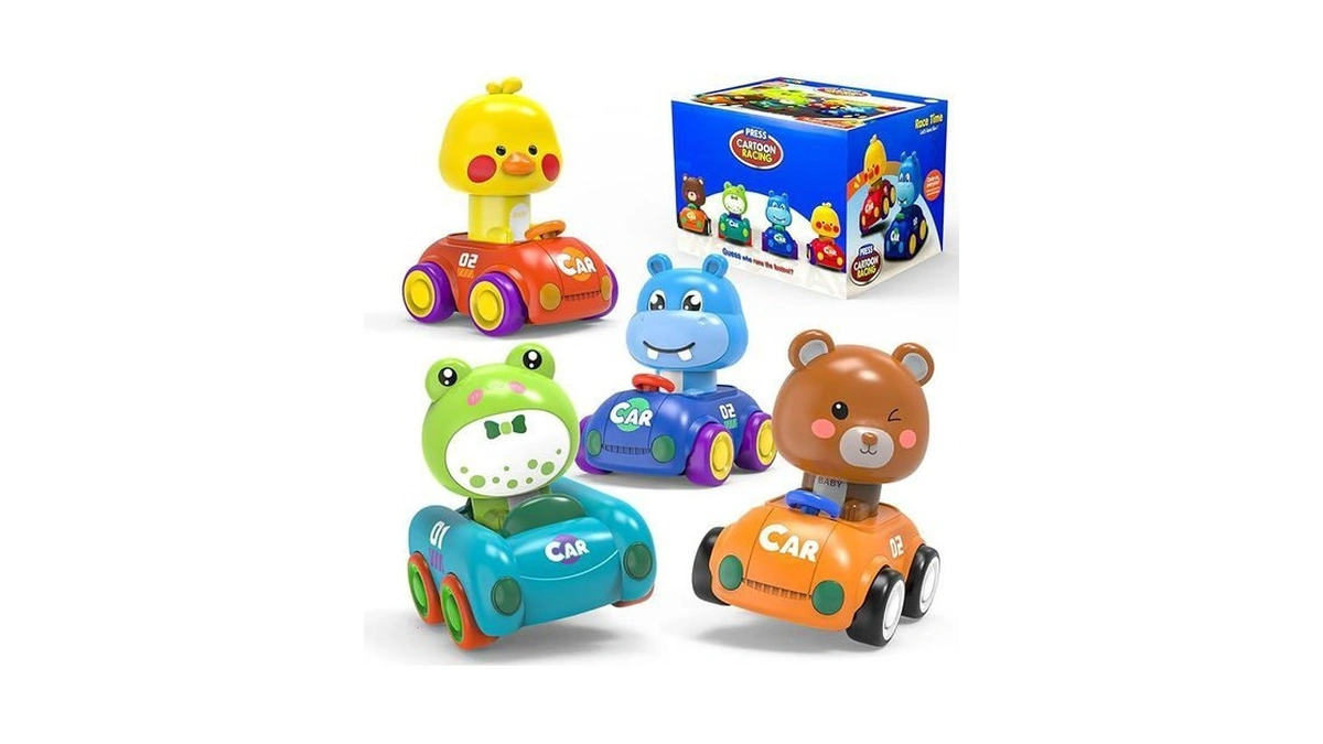 Mnjck Press To Go Car Toddlers Toys For 1-3, Push