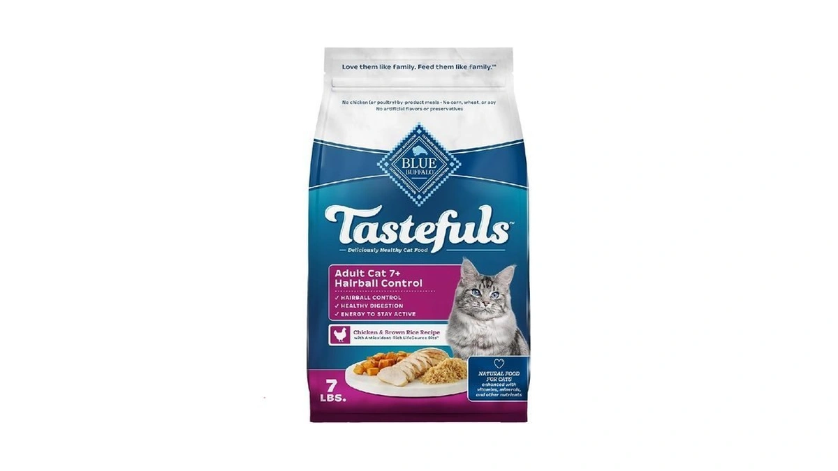 Blue Buffalo Tastefuls Natural Dry Food For Adult Cats 7+,