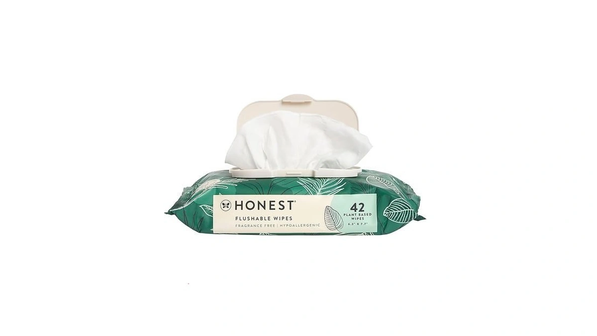 The Honest Company Hypoallergenic Flushable Wipes For Sensitive Skin, Tropical
