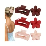 Flower Hair Clips For Women Square Claw Clips For Girls