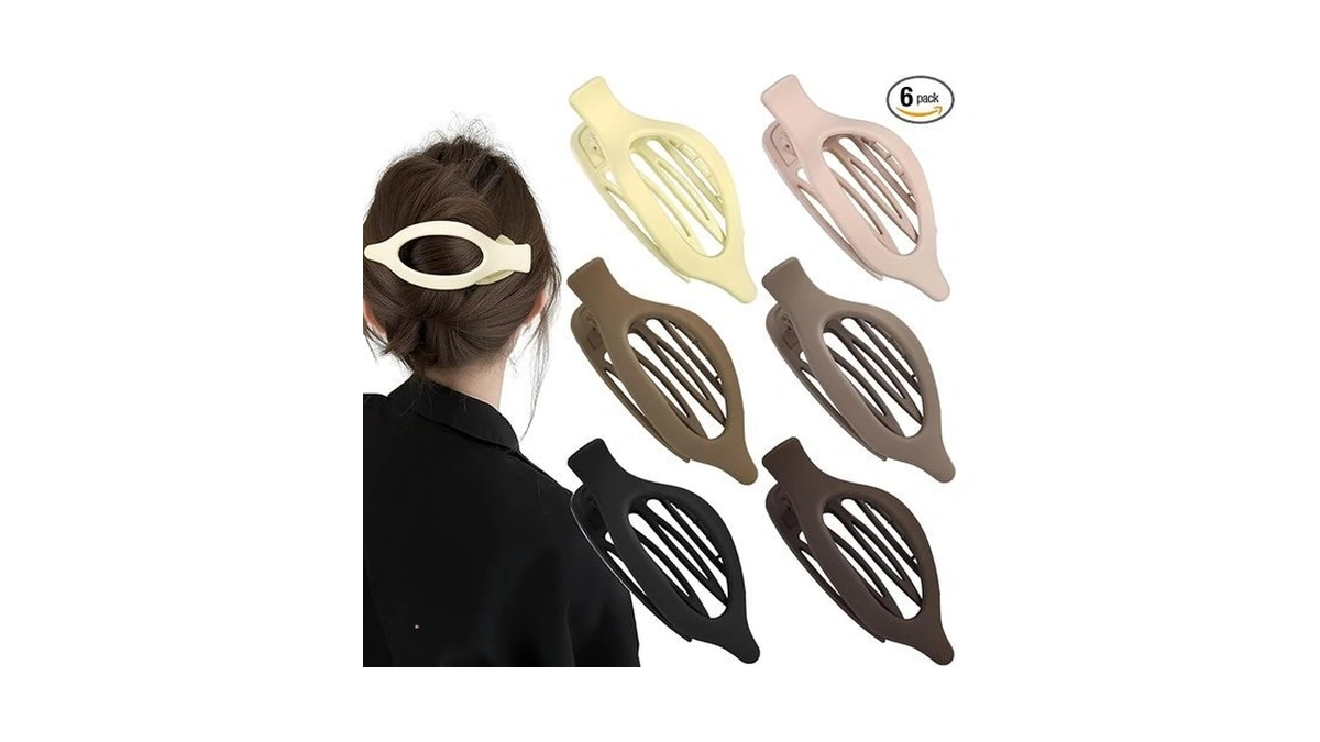 Obeoby 6 Pcs Flat Hair Clips For Women, French Flat