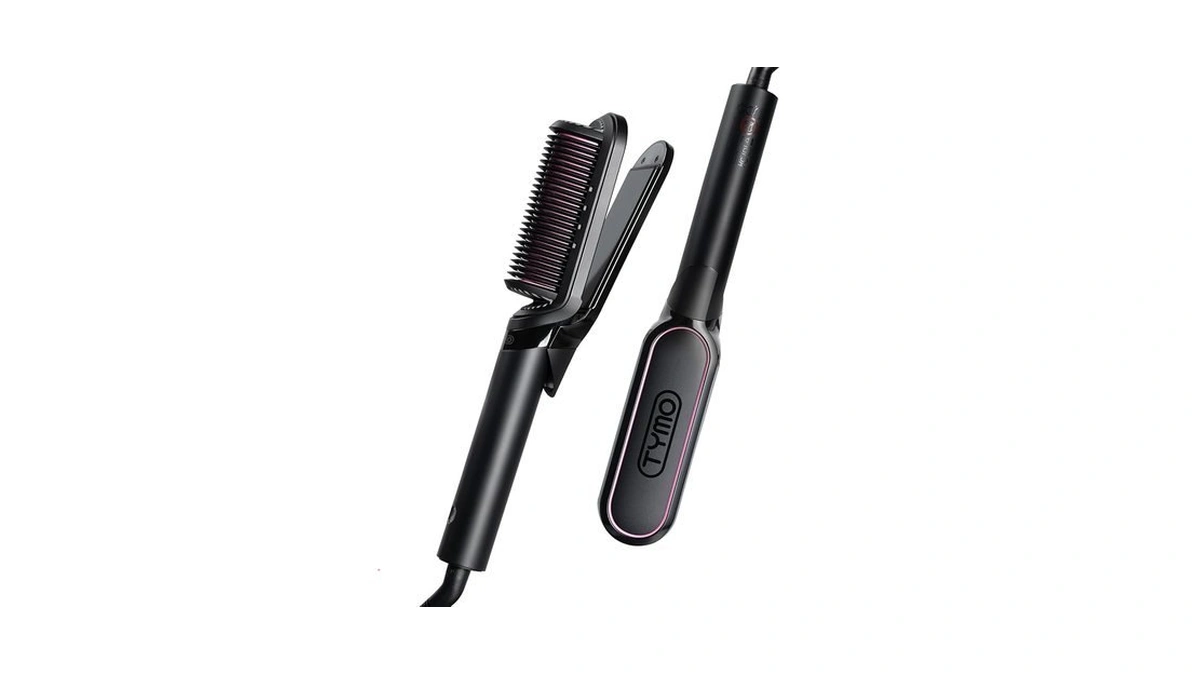 Tymo Flat Iron Hair Straightener Brush 2 In 1, 200m