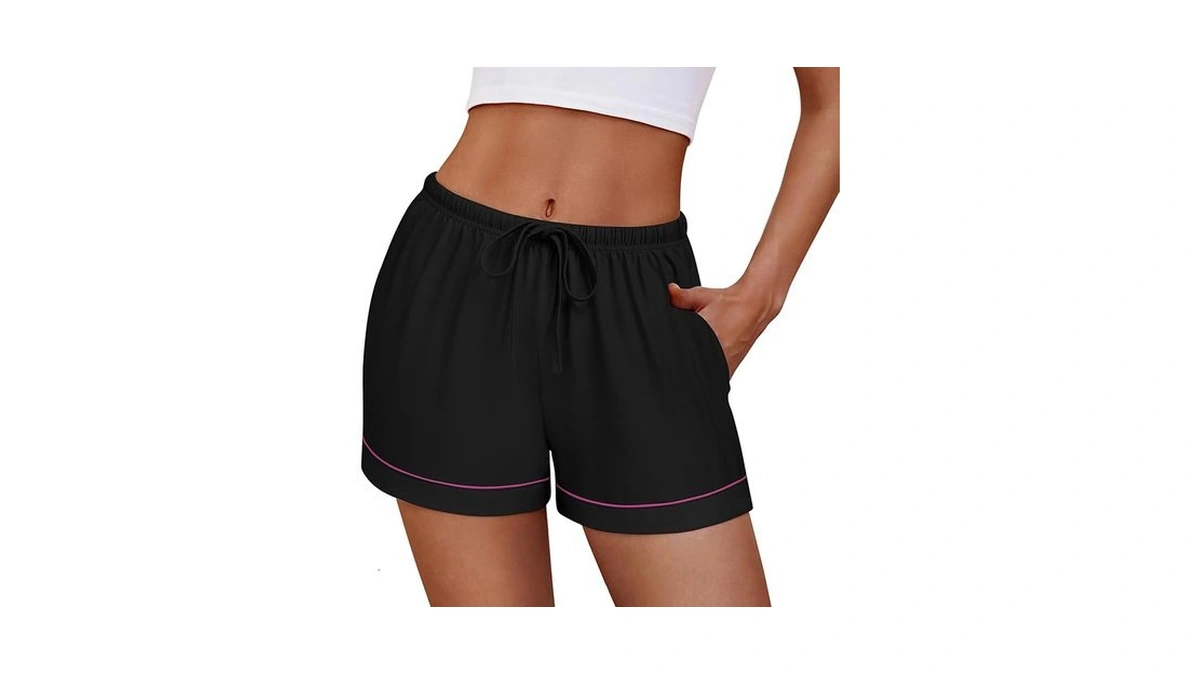 Ekouaer Womens Pajama Shorts Casual Summer Sleep Shorts Cute Printed