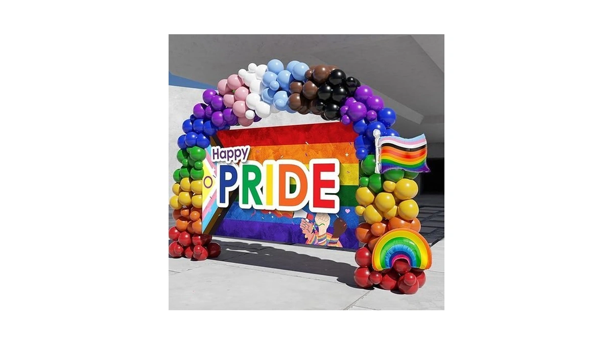 Pride Decorations, 157pcs Pride Balloon Garland Arch Kit With Large