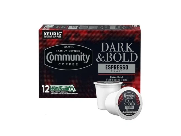 Community Coffee Dark & Bold Espresso Roast 12 Count Coffee